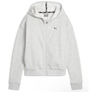 PUMA Womens Favorite Fleece Zip Hoodie Large Charcoal Heather